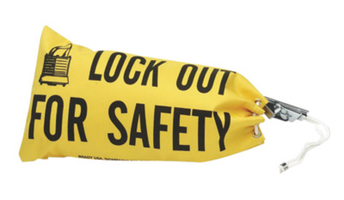 Lockout Safety Bag: Brady Black Canvas Lockout Bag BRD65780 for sale online at autumn supply
