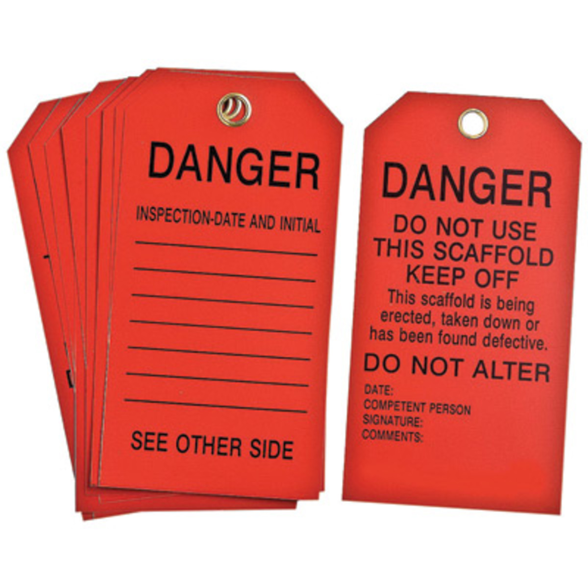 Brady 7 X 4 Black Polyester Scaffolding Tag DANGER DO BRD86628 for sale online at autumn supply