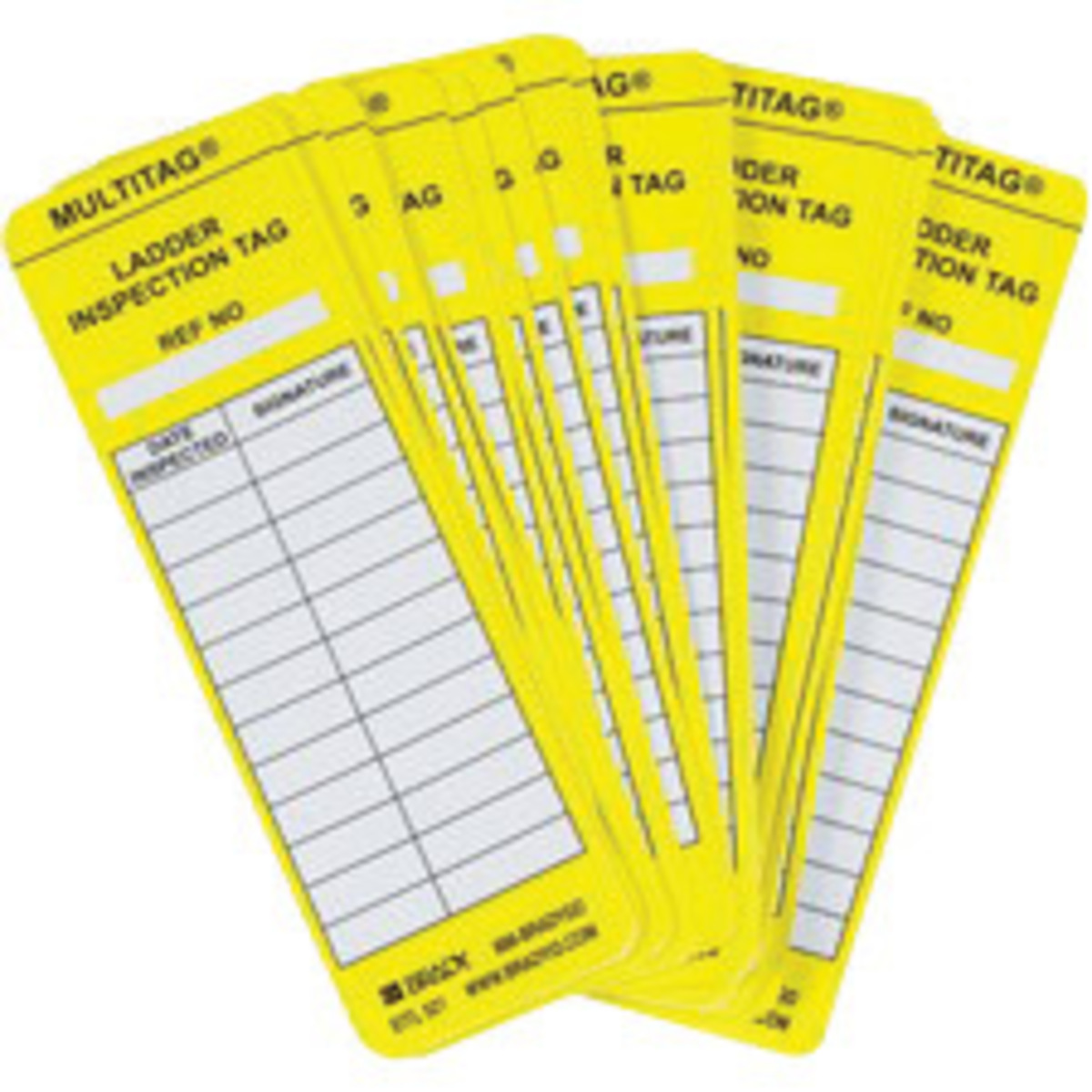 Brady 6 12 X 2 Yellow LADDERTAG Vinyl Tag LADDER INSP BRDLAD-EITL521 for sale online at autumn supply