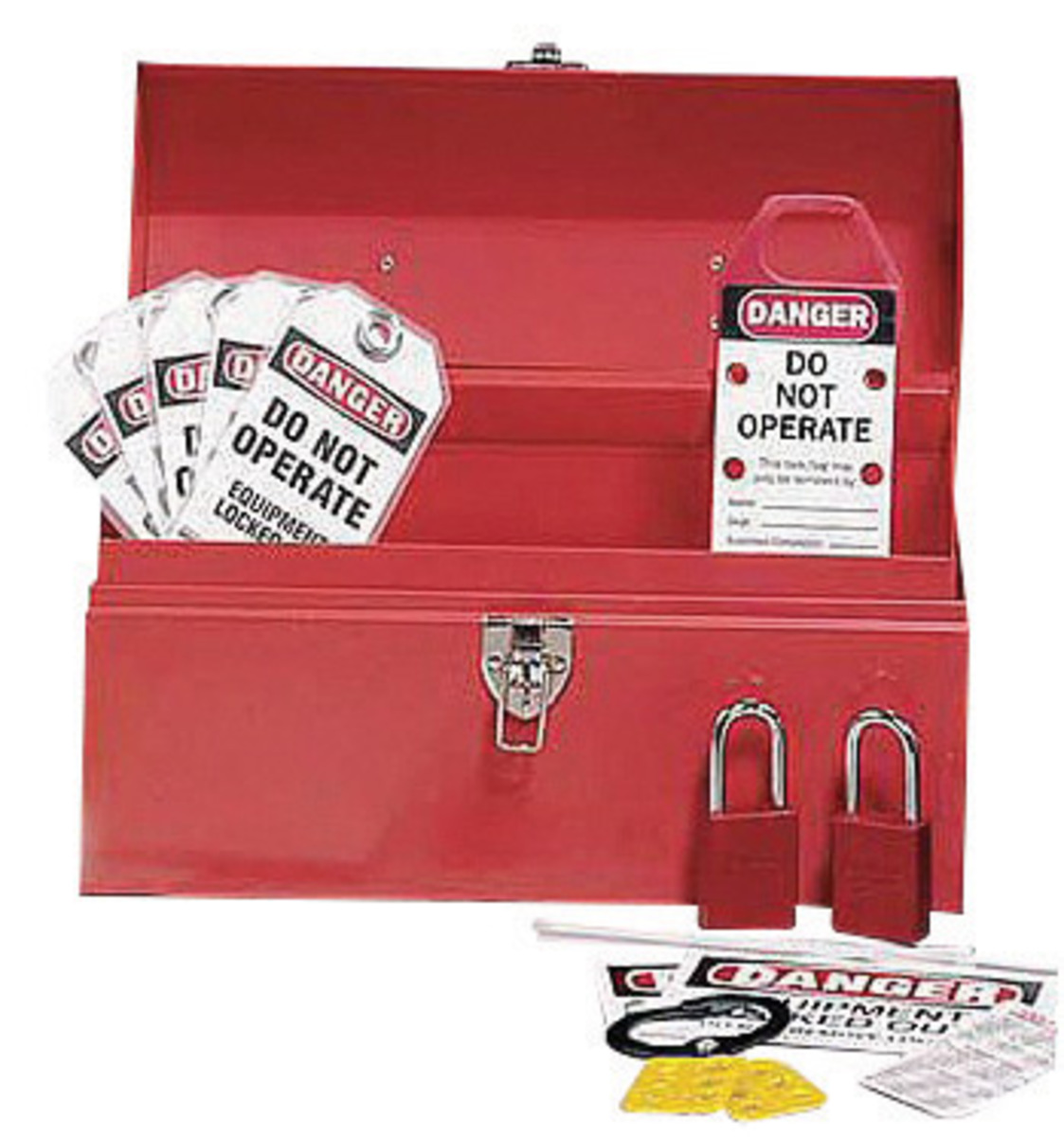 Brady Red Metal Prinzing Lockout Kit BRDLK628R for sale online at autumn supply