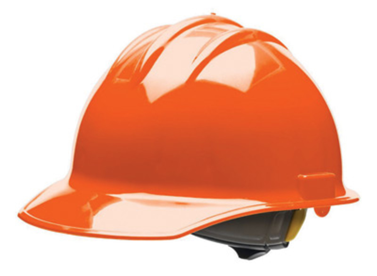 Bullard® Orange HDPE Cap Style Hard Hat With 6 Point Ratchet/Ratchet Suspension