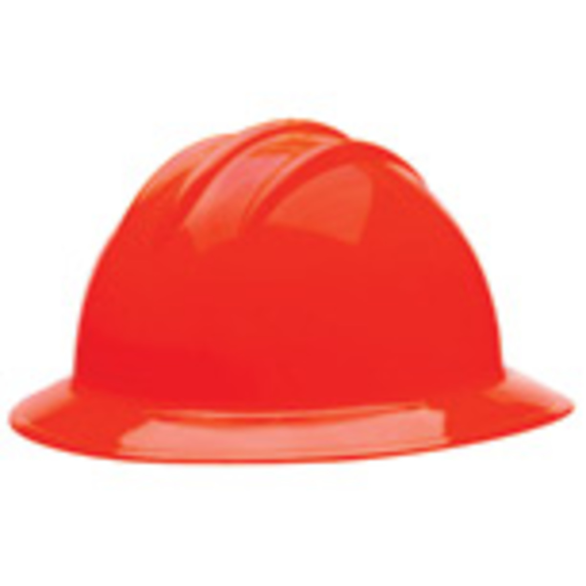 Bullard® Orange HDPE Full Brim Hard Hat With Ratchet/6 Point Ratchet Suspension