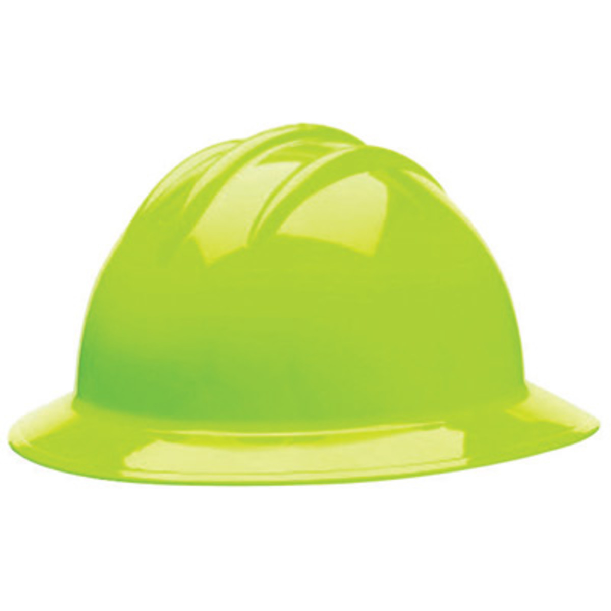 Bullard® Yellow HDPE Full Brim Hard Hat With Ratchet/6 Point Ratchet Suspension