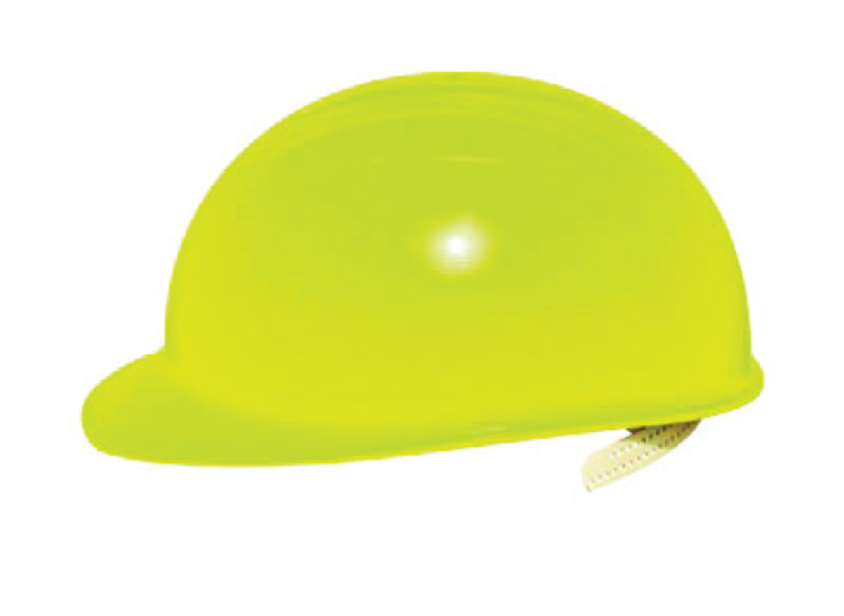 Bullard® Yellow HDPE Cap Style Bump Cap With Pinlock Suspension