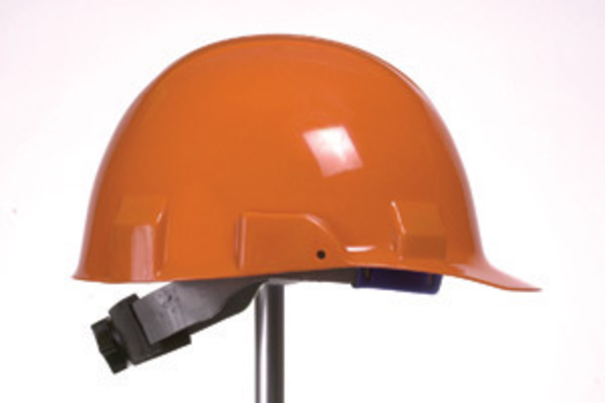 Bullard® Orange HDPE Cap Style Hard Hat With Ratchet/4 Point Ratchet Suspension