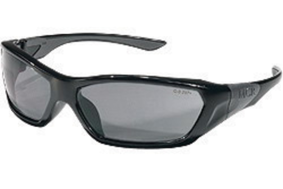 MCR Safety® ForceFlex® Black Safety Glasses With Gray Anti-Fog/Anti-Scratch Lens (Availability restrictions apply.)