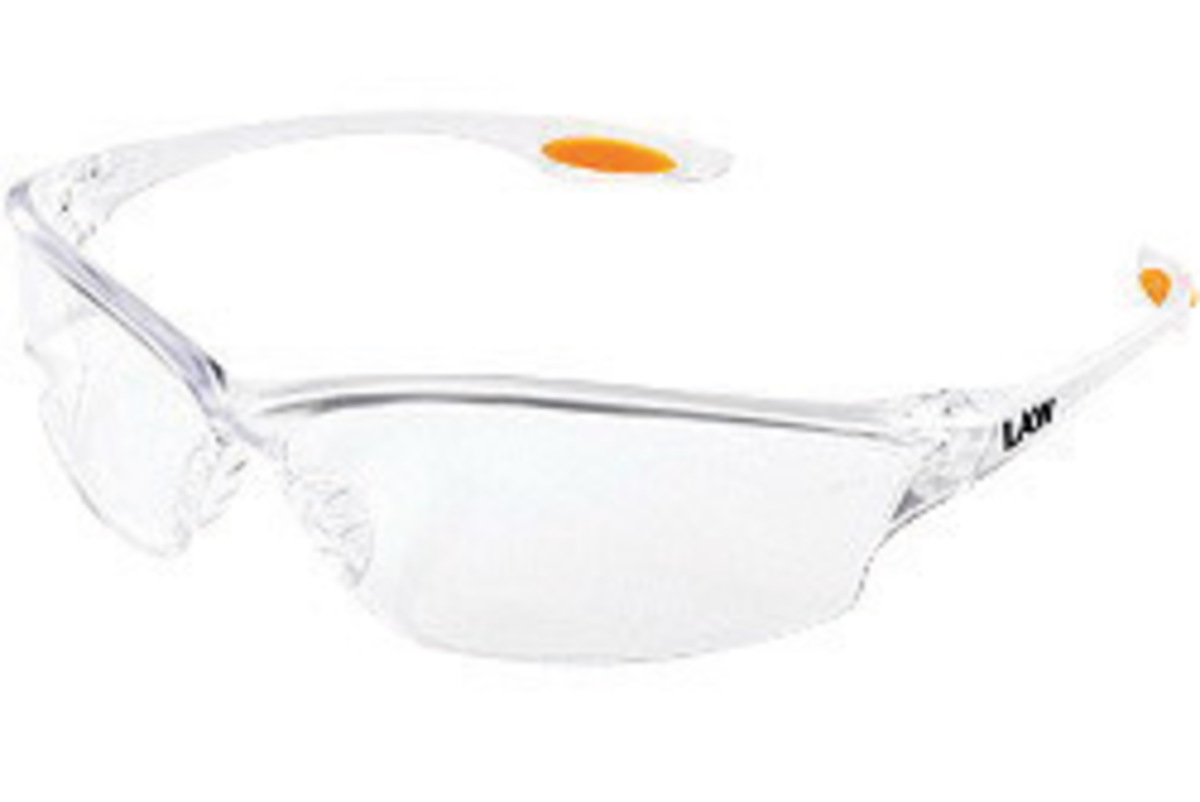 MCR Safety® Law® 2 Wrap-Around Dielectric Clear Safety Glasses With Clear Anti-Scratch Lens (Availability restrictions apply.)