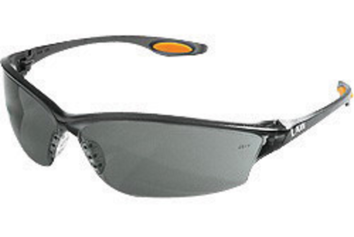 MCR Safety® Law® 2 Wrap-Around Dielectric Gray Safety Glasses With Gray Anti-Scratch Lens (Availability restrictions apply.)