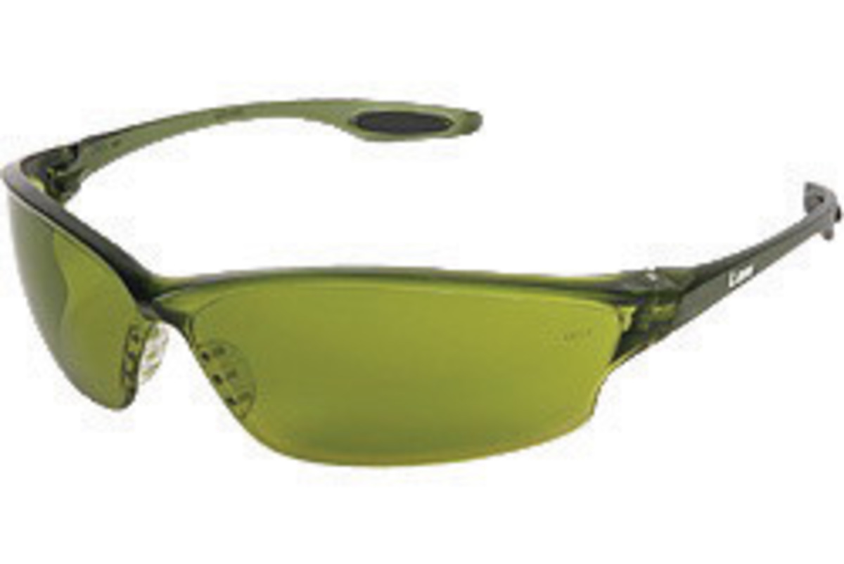 MCR Safety® Law® 2 Wrap-Around Dielectric Green Safety Glasses With Shade 2 Anti-Scratch Lens (Availability restrictions apply.)