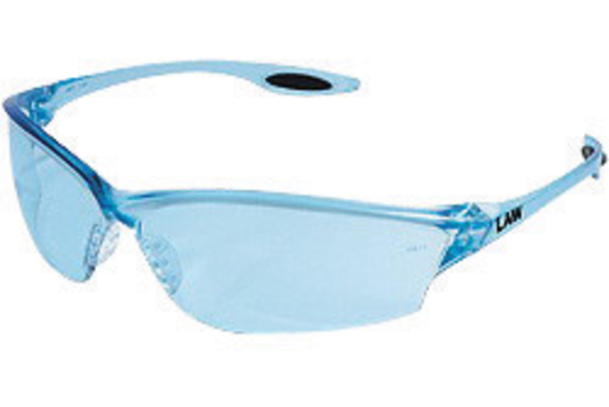MCR Safety® Law® 2 Dielectric Blue Safety Glasses With Blue Anti-Scratch Lens (Availability restrictions apply.)