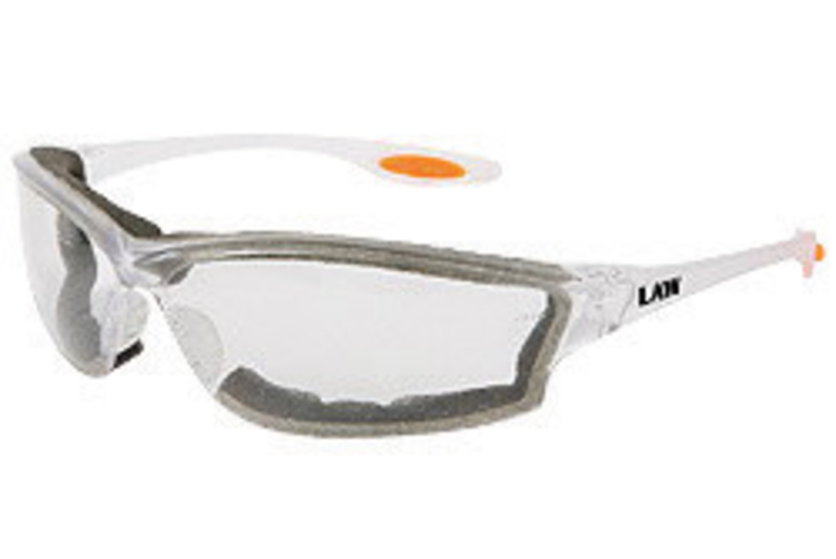 MCR Safety® Law® 3 Dielectric White Safety Glasses With Clear Anti-Fog/Anti-Scratch Lens (Availability restrictions apply.)