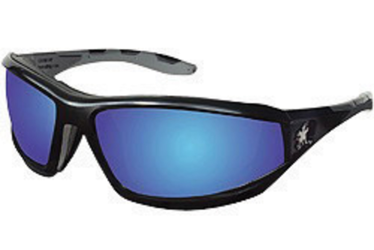 MCR Safety Reaper Black Safety Glasses With Blue Diam CRERP218B for sale online at autumn supply