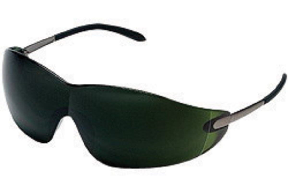 MCR Safety® Blackjack® Rimless Green Safety Glasses With Shade 5.0 Anti-Scratch Lens (Availability restrictions apply.)