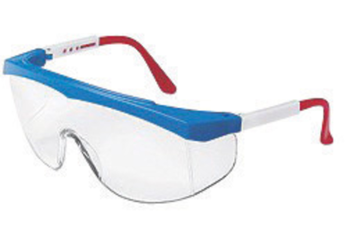 MCR Safety Stratos Blue Safety Glasses With Clear Ant CRESS130 for sale online at autumn supply