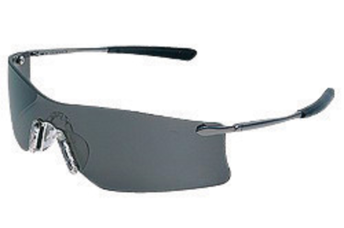 MCR Safety® Rubicon® Curved Frameless Silver Safety Glasses With Gray Anti-Fog/Anti-Scratch Lens (Availability restrictions appl