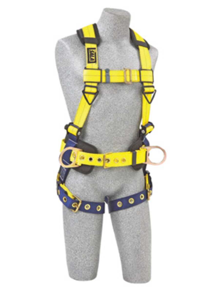 3M™ DBI-SALA® 2X Delta™ II No-Tangle™ Construction/Full Body/Vest Style Harness With Front And Back D-Ring, Belt With Sewn-In Ba