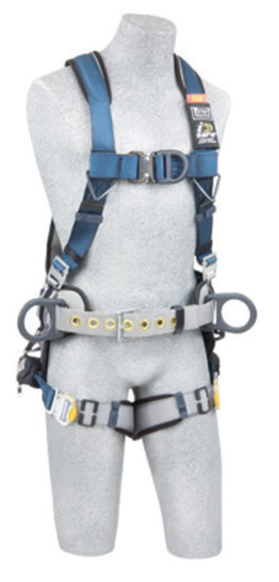 3M™ DBI-SALA® Small ExoFit™ Wind Energy Harness With PVC Coated Back Front And Side D-Rings, Belt With Pad, Quick Connect Buckle