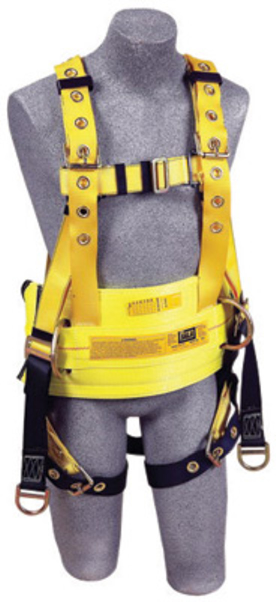 3M™ DBI-SALA® X-Large Delta™ Derrick No-Tangle™ Full Body/Vest Style Harness With Back And Lifting D-Ring, Tongue Leg Strap Buck