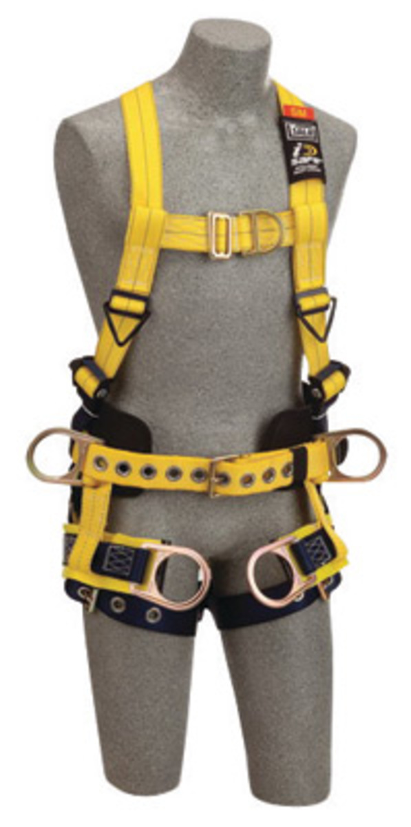 3M™ DBI-SALA® Large Delta™ No-Tangle™ Full Body/Vest Style Harness With Back, Front And Side D-Ring, Tongue Leg Strap Buckle, Be