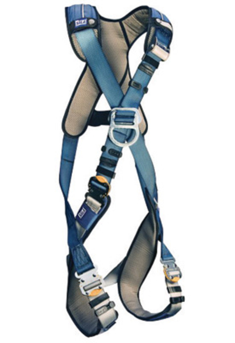 3M™ DBI-SALA® Large ExoFit™ XP Cross Over/Full Body Style Harness With Back And Front D-Ring, Quick Connect Leg Strap Buckle, Lo 3M™ DBI-SALA® Large ExoFit™ XP Cross Over/Full Body Style Harness With Back And Front D-Ring, Quick Connect Leg Strap Buckle, Lo