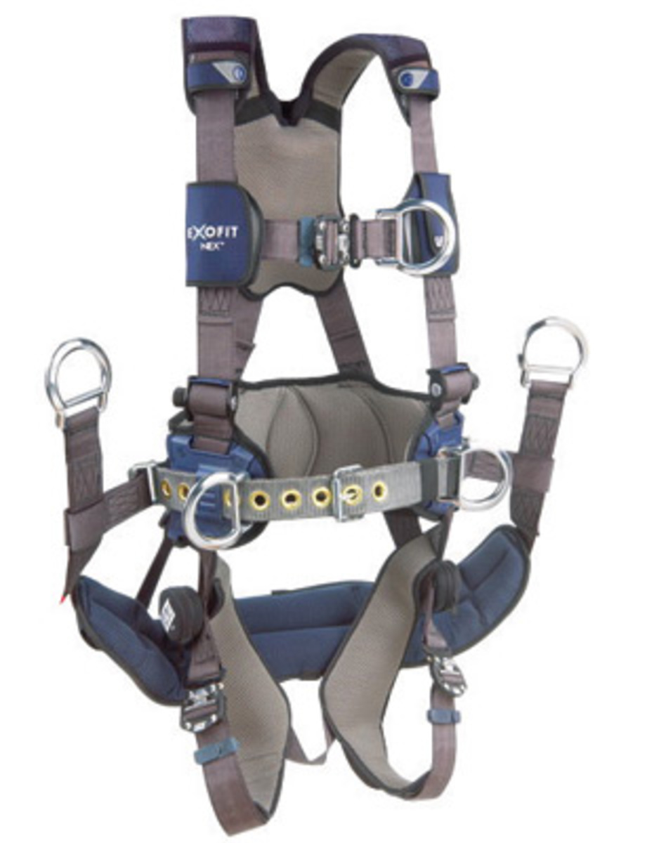 3M™ DBI-SALA® 2X ExoFit NEX™ Full Body/Vest Style Harness With Front D-Ring, Tongue Leg Strap Buckle
