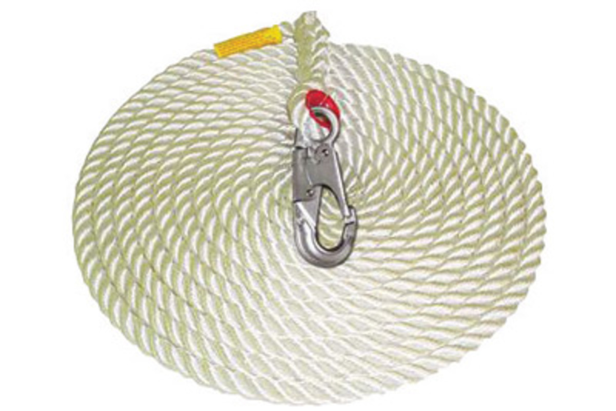3M™ PROTECTA® Rope Lifeline 5/8 in. (1.6 cm) Nylon With Carabiner AC230A1, 30.5M