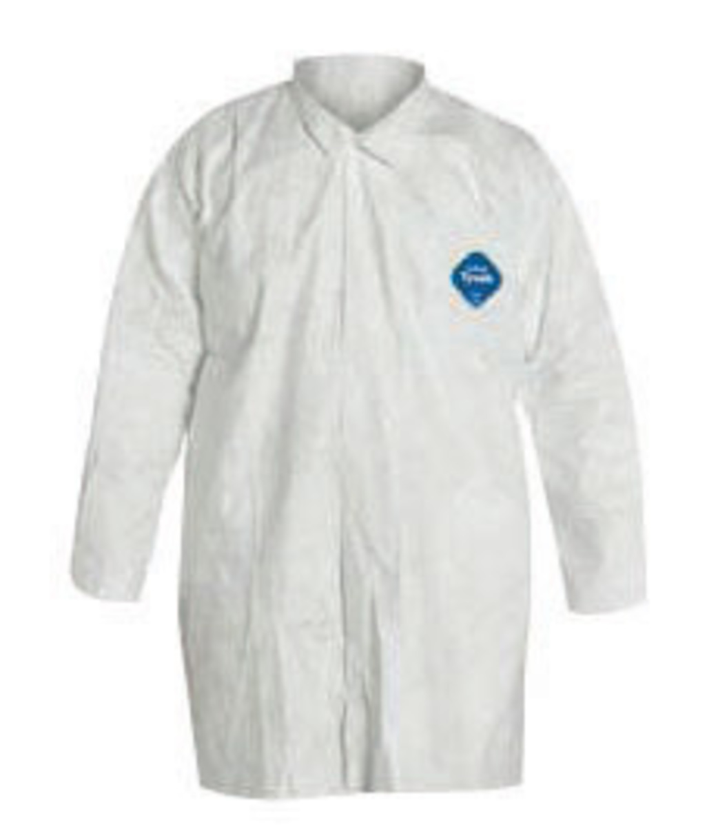 DuPont™ Small White SafeSPEC™ 2.0 Tyvek® Disposable Lab Coat (Availability restrictions apply.)