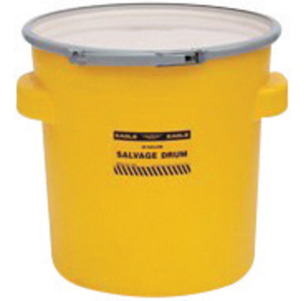 Eagle 20 Gallon Yellow HDPE Containment Salvage Drum With Metal Lever-Lock Ring And Bolt