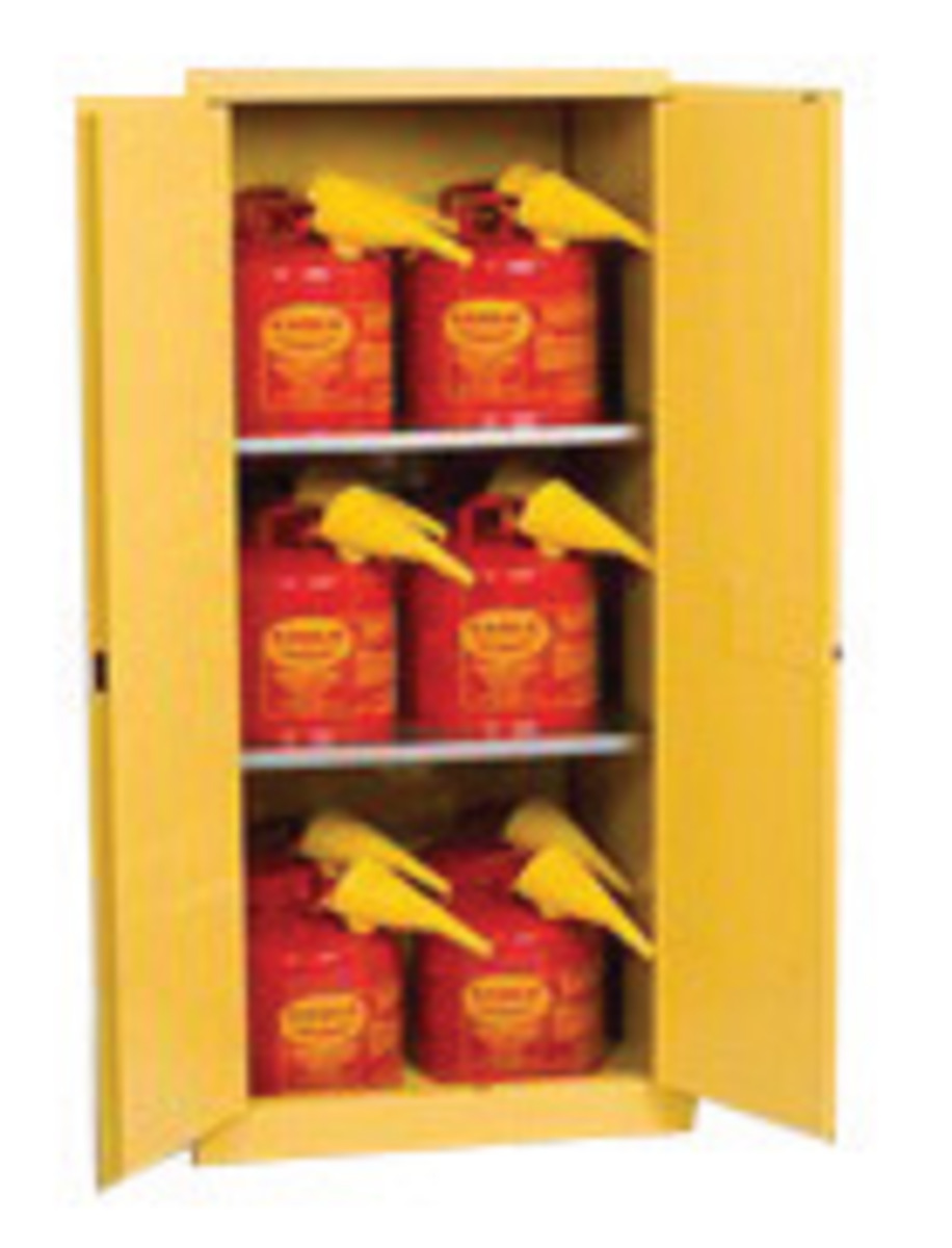 Eagle 60 Gallon Yellow  18 Gauge Steel Safety Storage Cabinet Combo