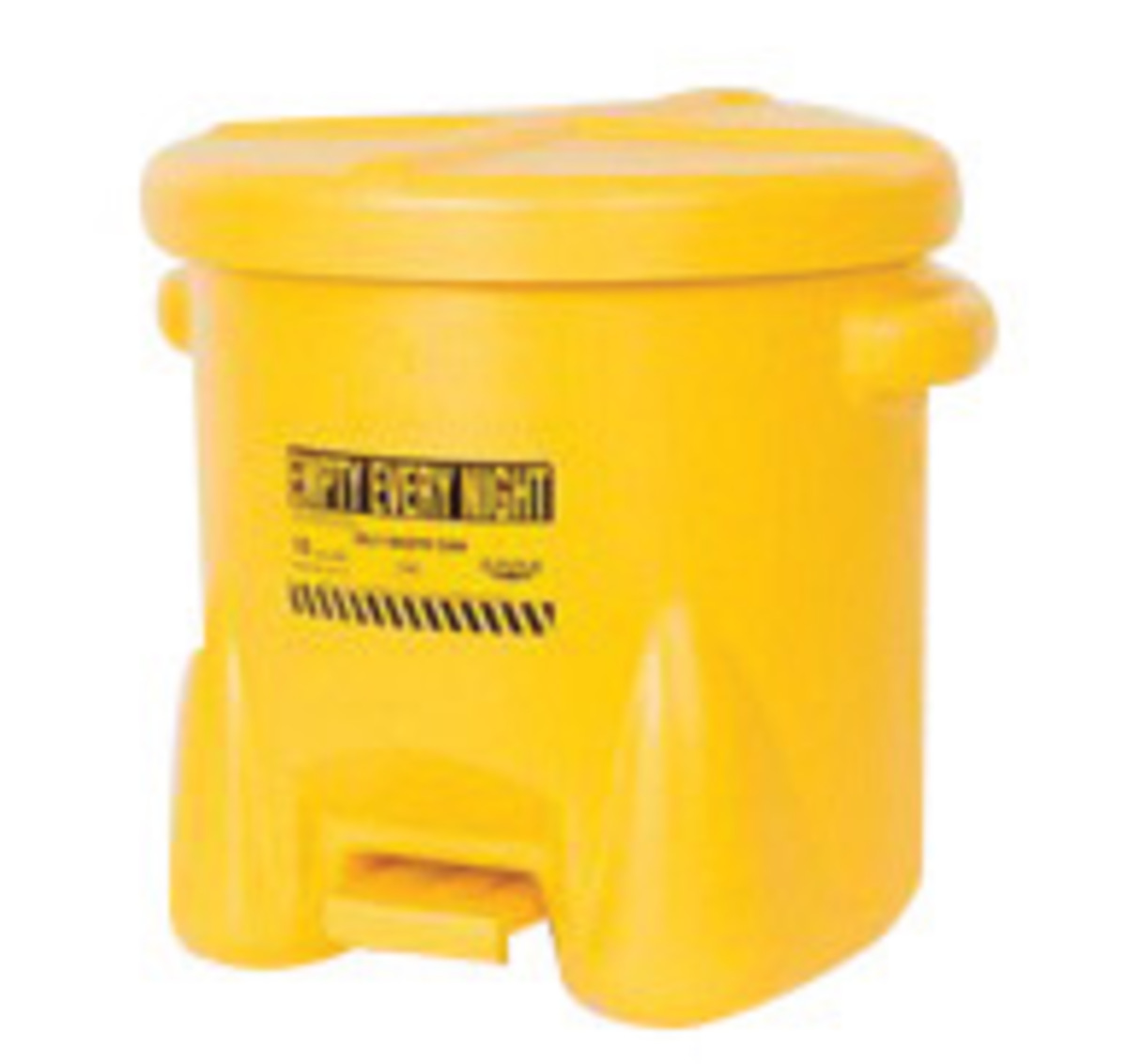 Eagle 10 Gallon Yellow HDPE Oily Waste Can With Self-Closing Lid