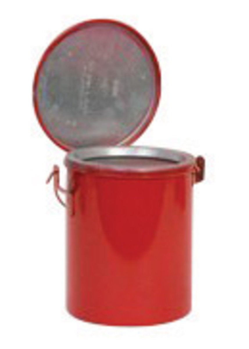 Eagle 6 Quart Red Galvanized Steel Safety Bench Can E42B-606 for sale online at autumn supply