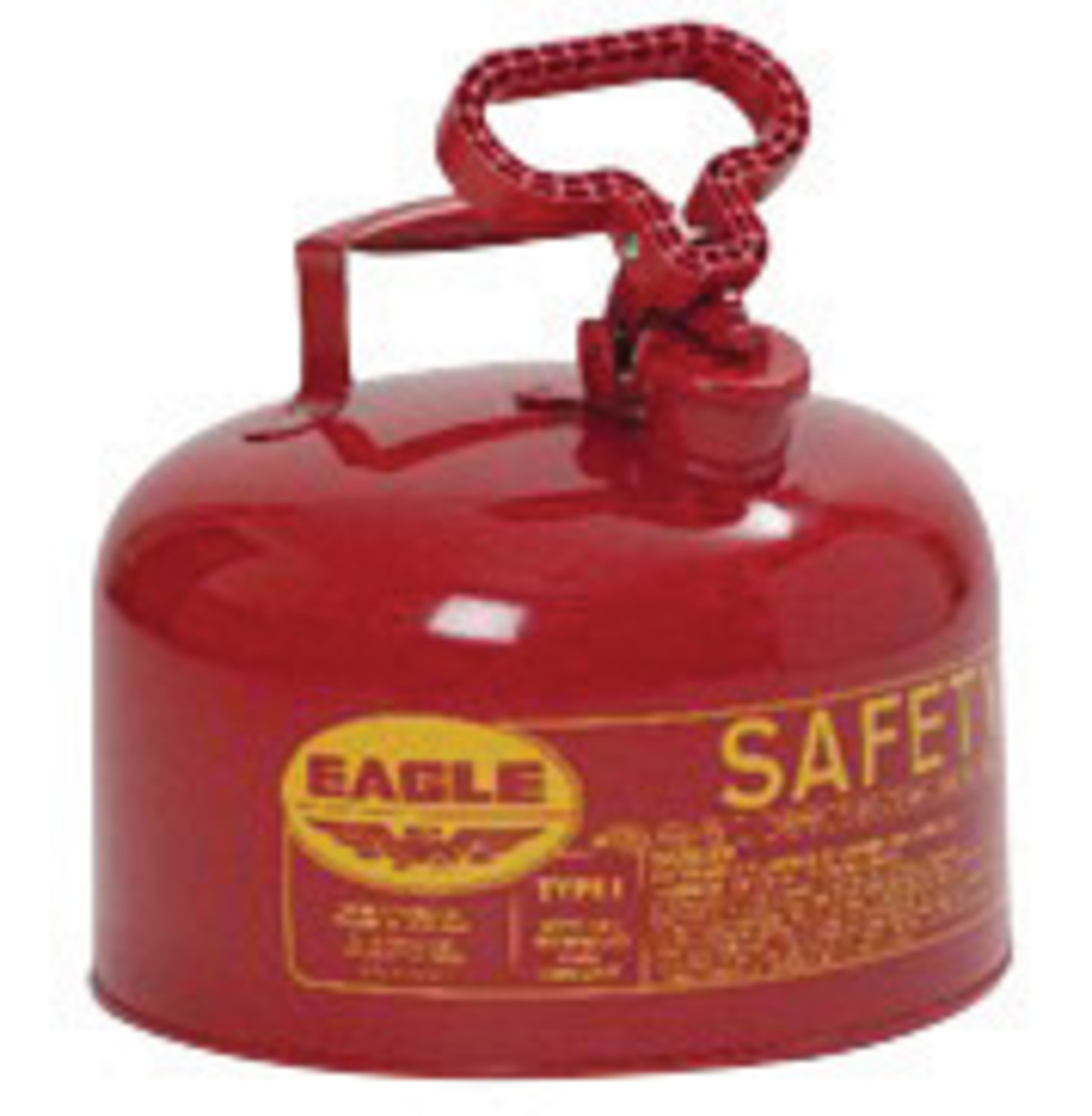 Eagle 2 Gallon Red 24 Gauge Galvanized Steel Type I Safety Can With Non-Sparking Flame Arrestor Without Funnel