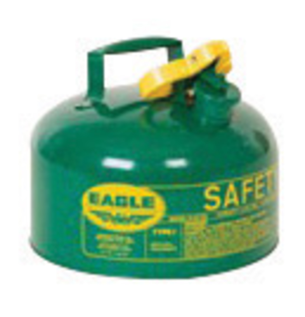 Eagle 2 Gallon Green 24 Gauge Galvanized Steel Type I Safety Can With Non-Sparking Flame Arrestor