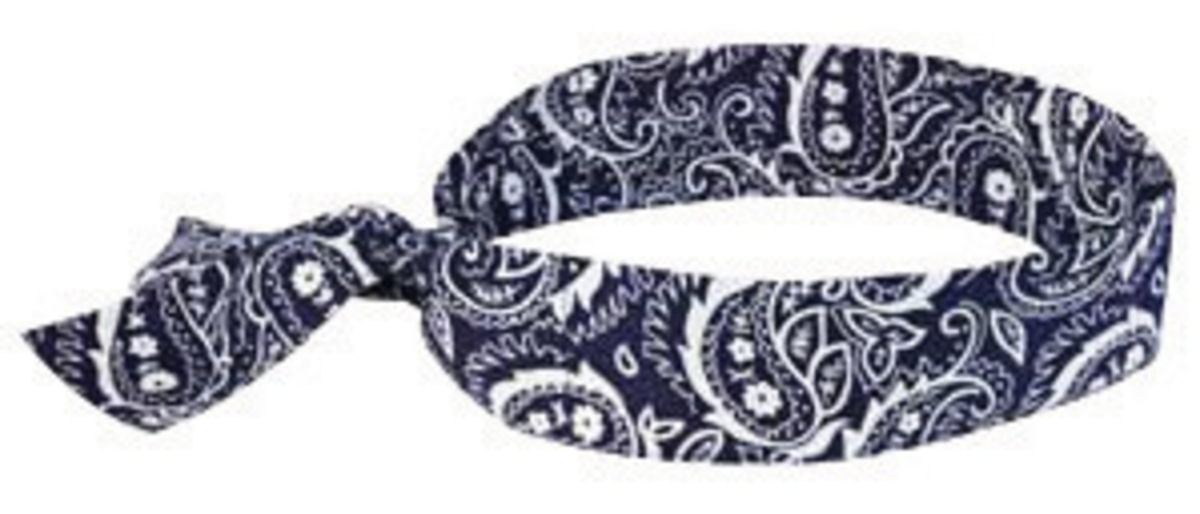 Ergodyne Navy Western Chill-Its® 6700 Cotton/Polymer Evaporative Cooling Bandana/Headband