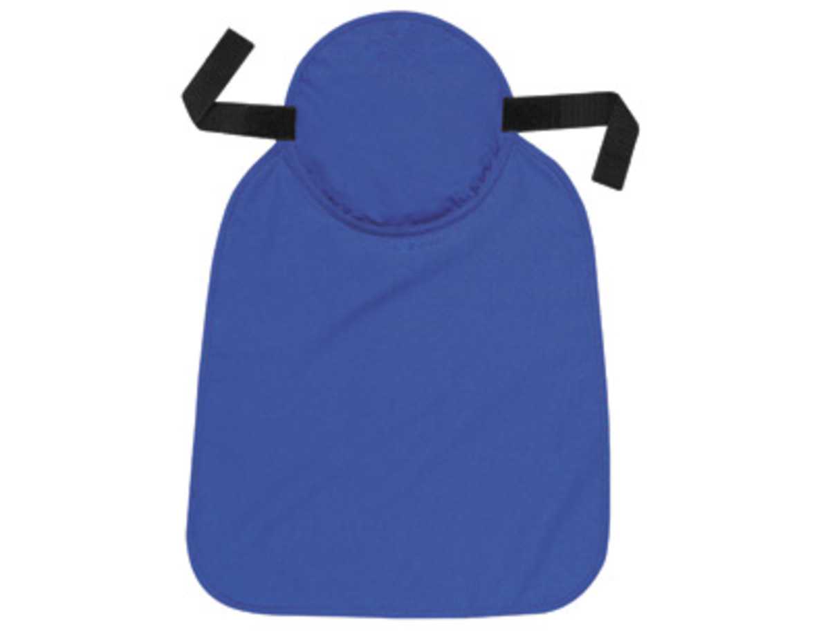 Ergodyne Blue Chill-Its® 6717 Cotton/Polymer Evaporative Cooling Hard Had Pad With Neck Shade