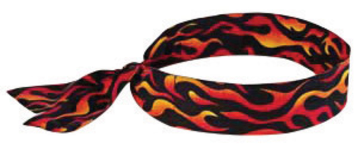 Ergodyne Flames Chill-Its® 6700 Cotton/Polymer Evaporative Cooling Bandana