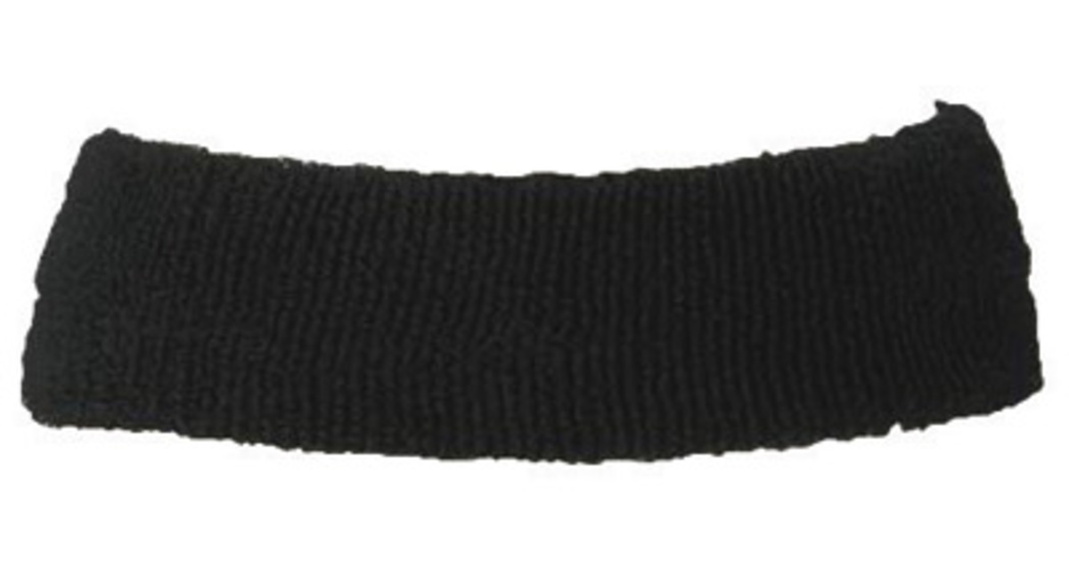 Ergodyne Black Chill-Its® 6550 Cotton/Terry Sweatband
