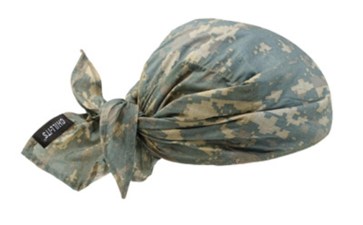 Ergodyne Camouflage Chill-Its® 6710CT Cotton/PVA Evaporative Cooling Hat