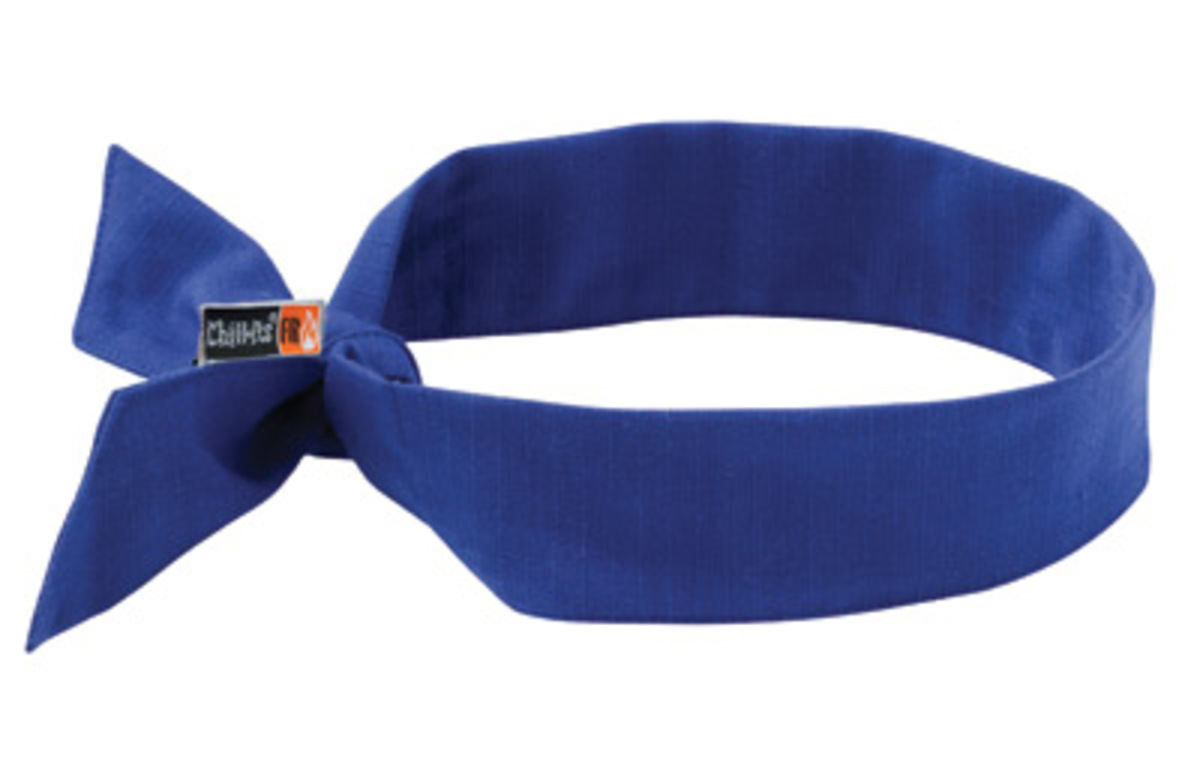 Ergodyne Blue Chill-Its® 6700FR Cotton/Modacrylic Evaporative Cooling Bandana