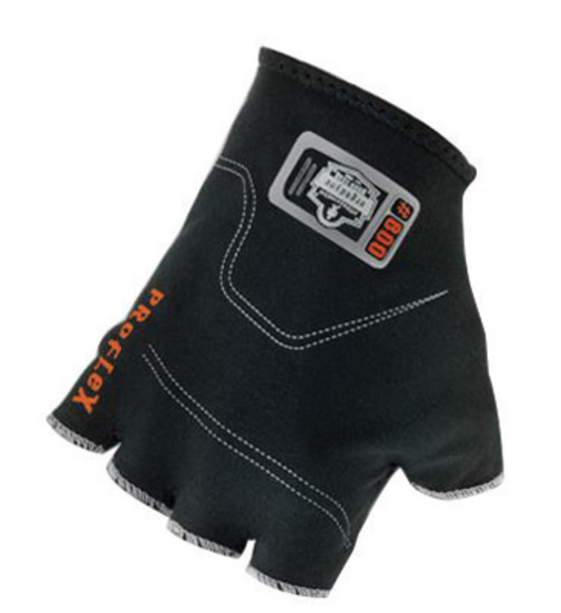 Ergodyne Small - Medium Black ProFlex® Spandex® Half Finger Anti-Vibration Glove Liners With Elastic Cuff