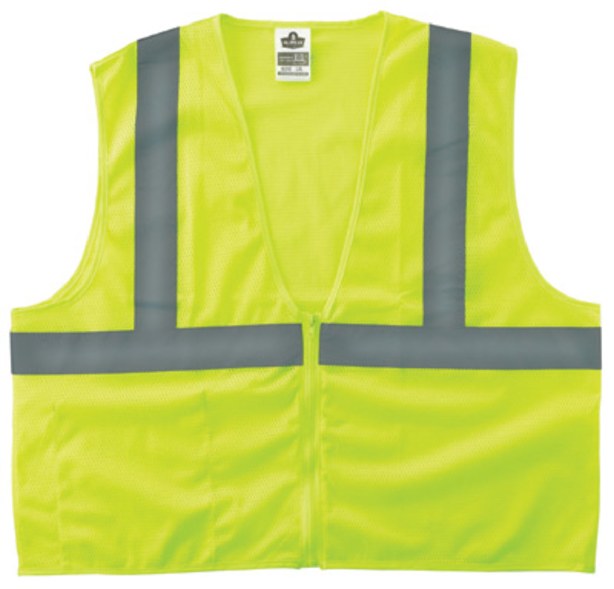 Ergodyne Small - Medium Lime GloWear® 8210Z Polyester Mesh Economy Vest