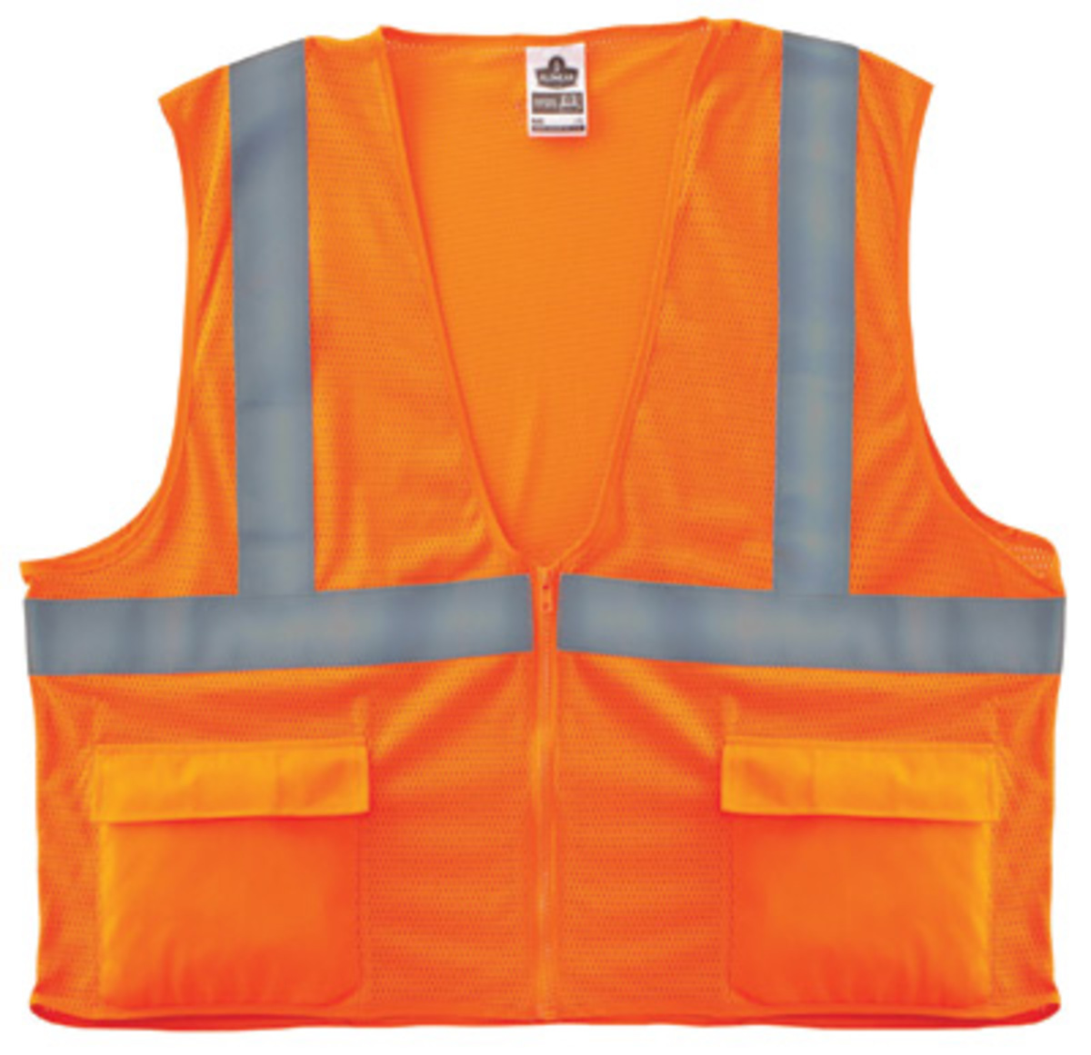 Ergodyne Small - Medium Orange GloWear® 8220Z Polyester Mesh Standard Vest