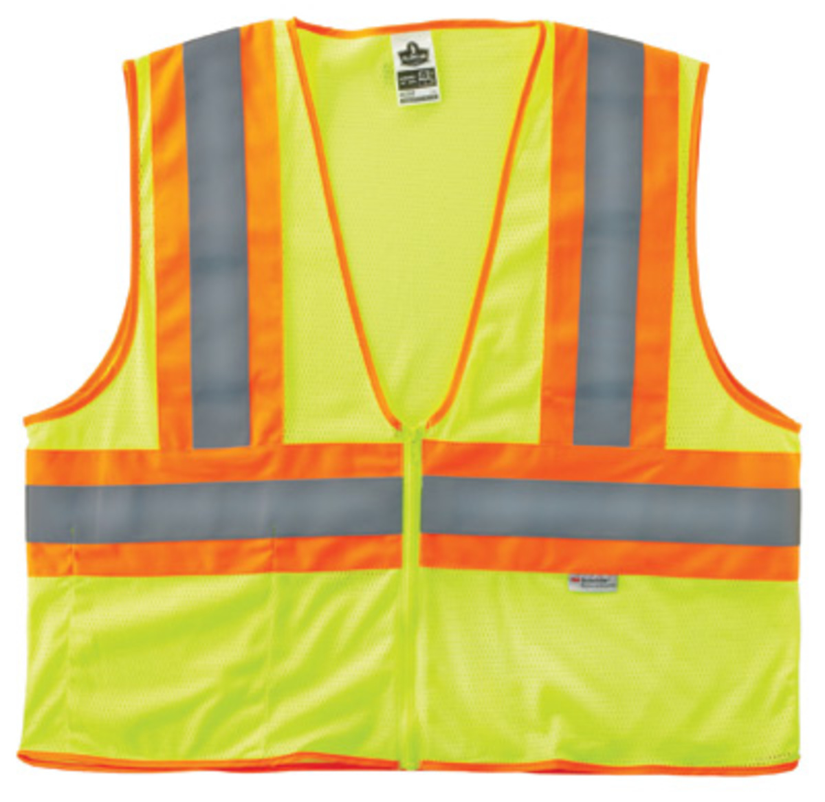 Ergodyne 2X - 3X Lime GloWear® 8230Z Polyester Mesh Two-Tone Vest