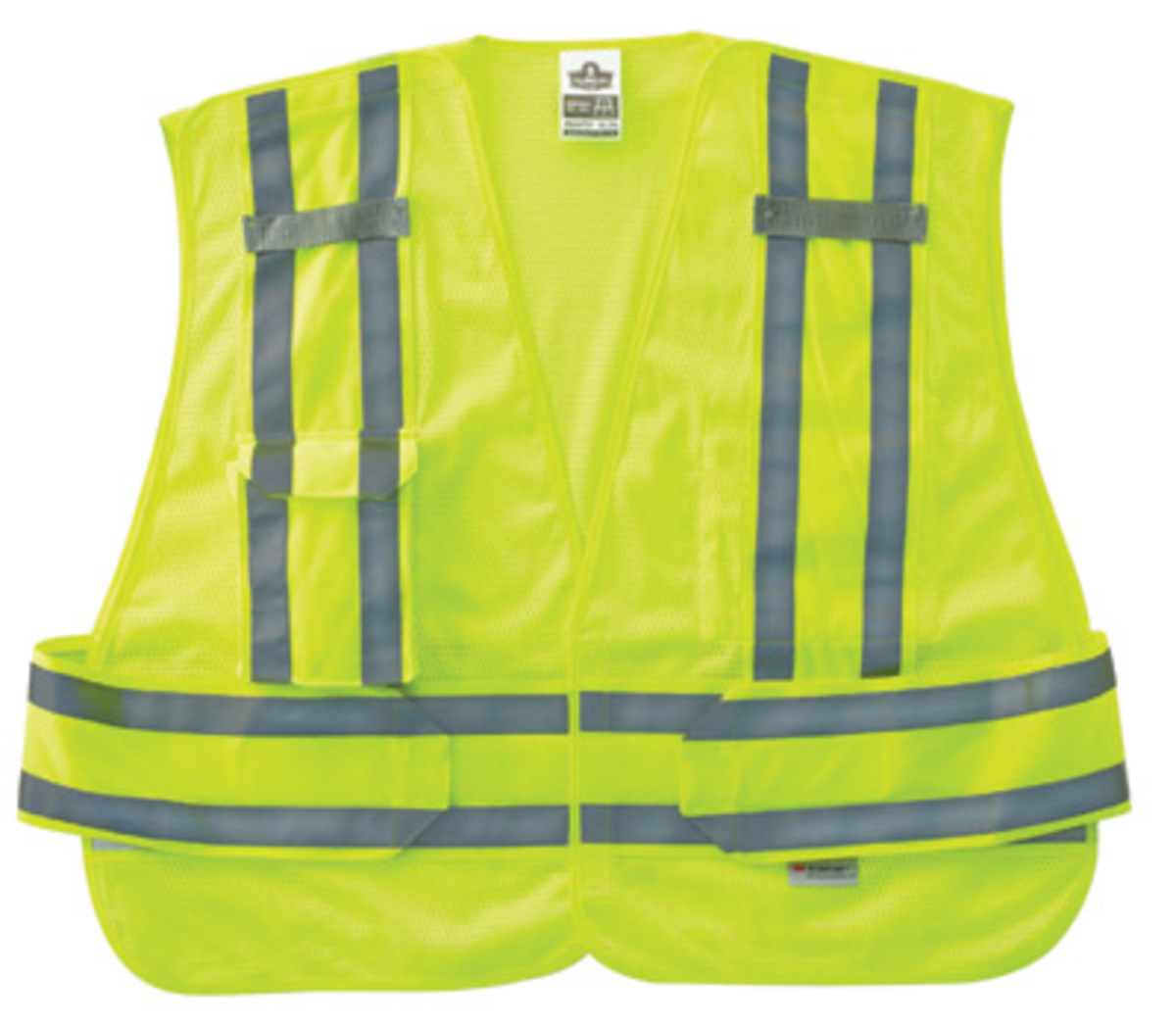Ergodyne Medium - Large Lime GloWear® 8244PSV Polyester Mesh Expandable Public Safety Vest