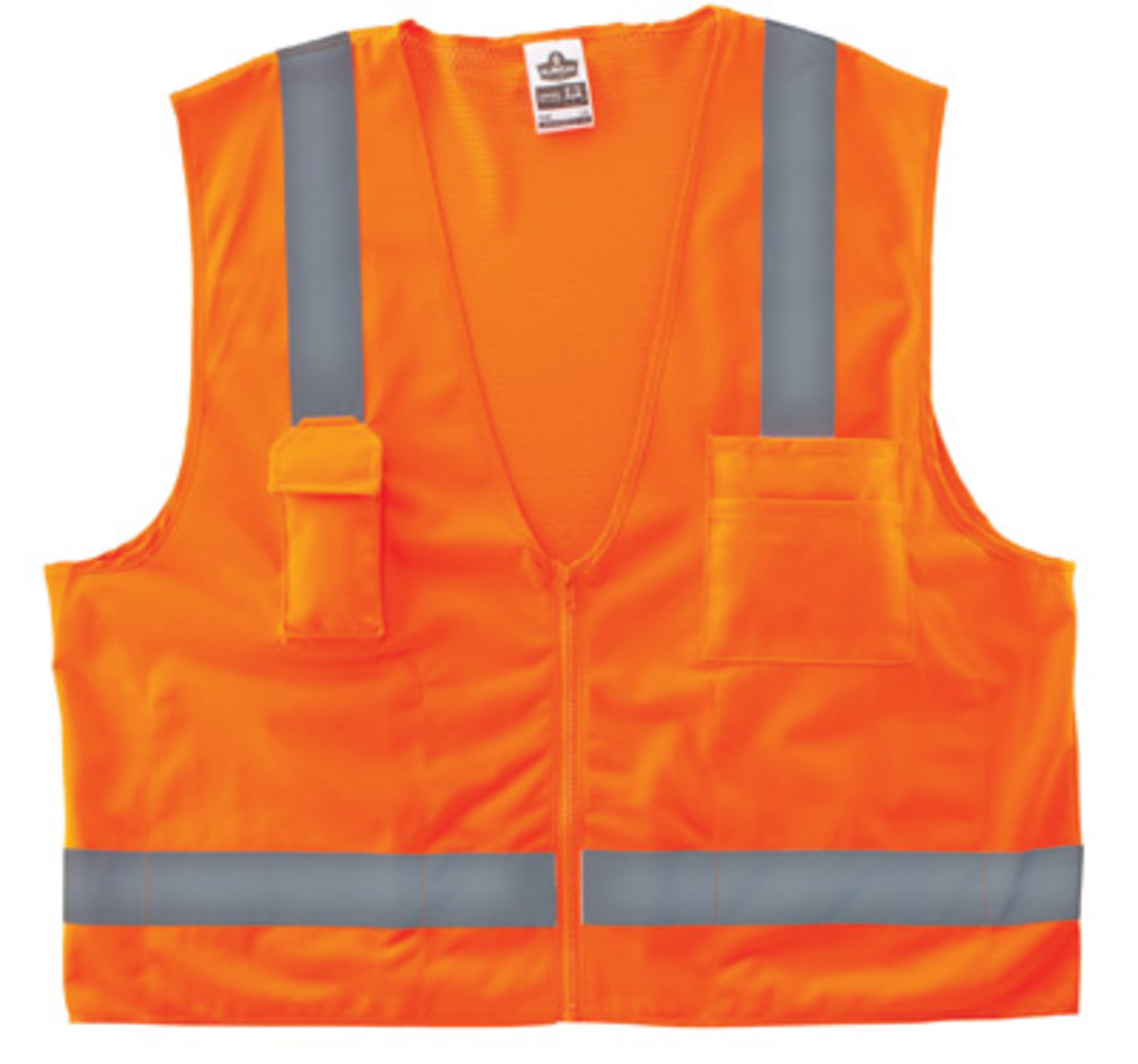Ergodyne Large - X-Large Orange GloWear® 8249Z Polyester/Polyester Mesh Economy Surveyor Vest With Mesh Back