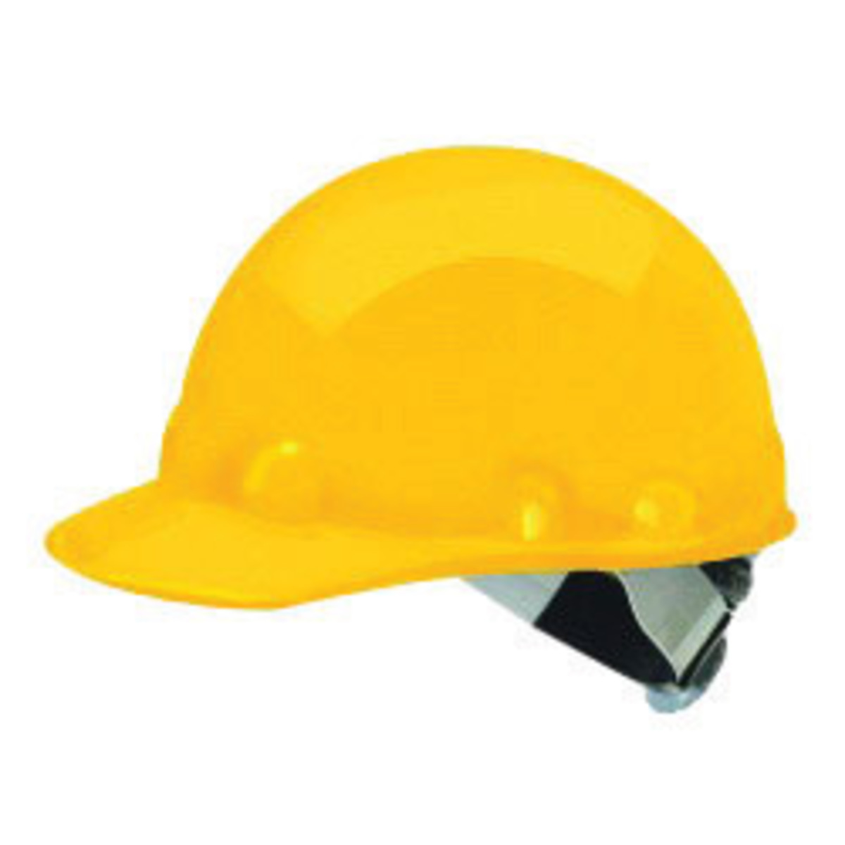 Honeywell Yellow Fibre-Metal® E2 Thermoplastic Cap Style Hard Hat With Rachet/8 Point Swingstrap Ratchet Suspension
