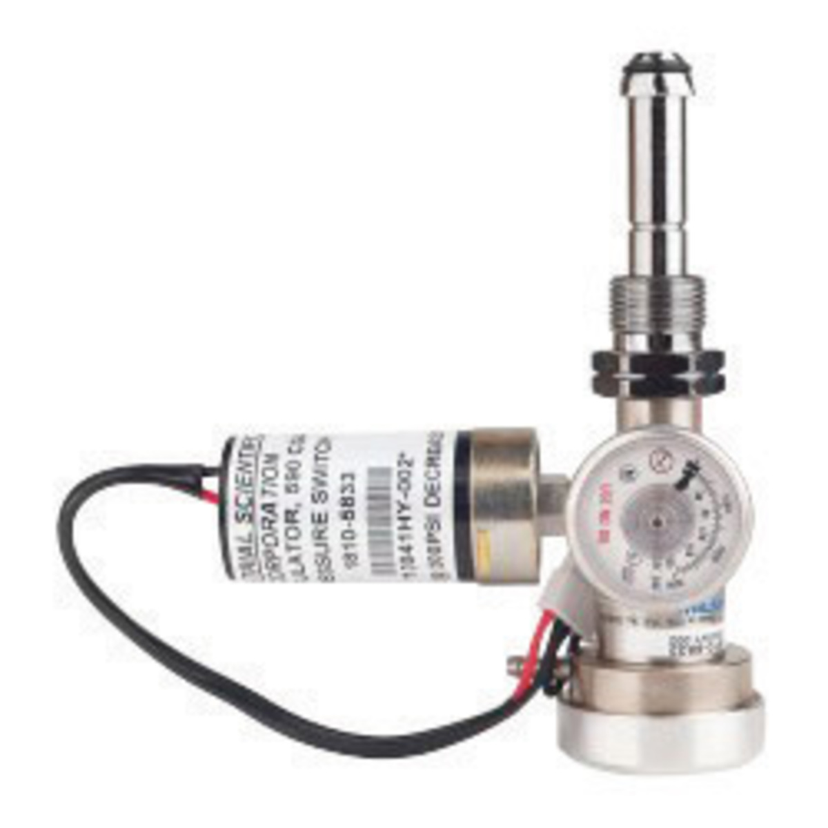 Industrial Scientific CGA-590 Gas Regulator With iGas® Pressure Switch For Use With 552L Gas Cylinders