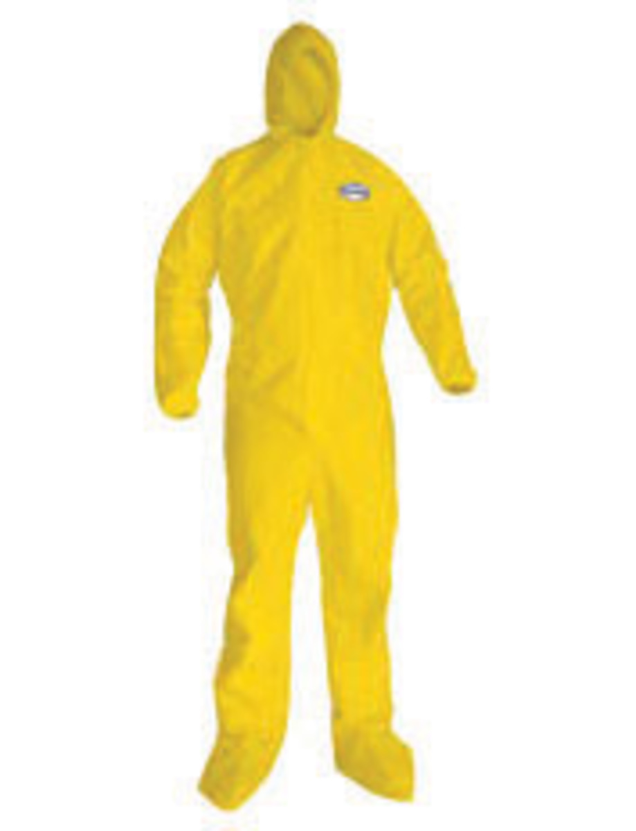 Kimberly-Clark Professional* Size 3X Yellow KleenGuard* A70 1.5 mil Polyethylene/Polypropylene Coveralls (Availability restricti