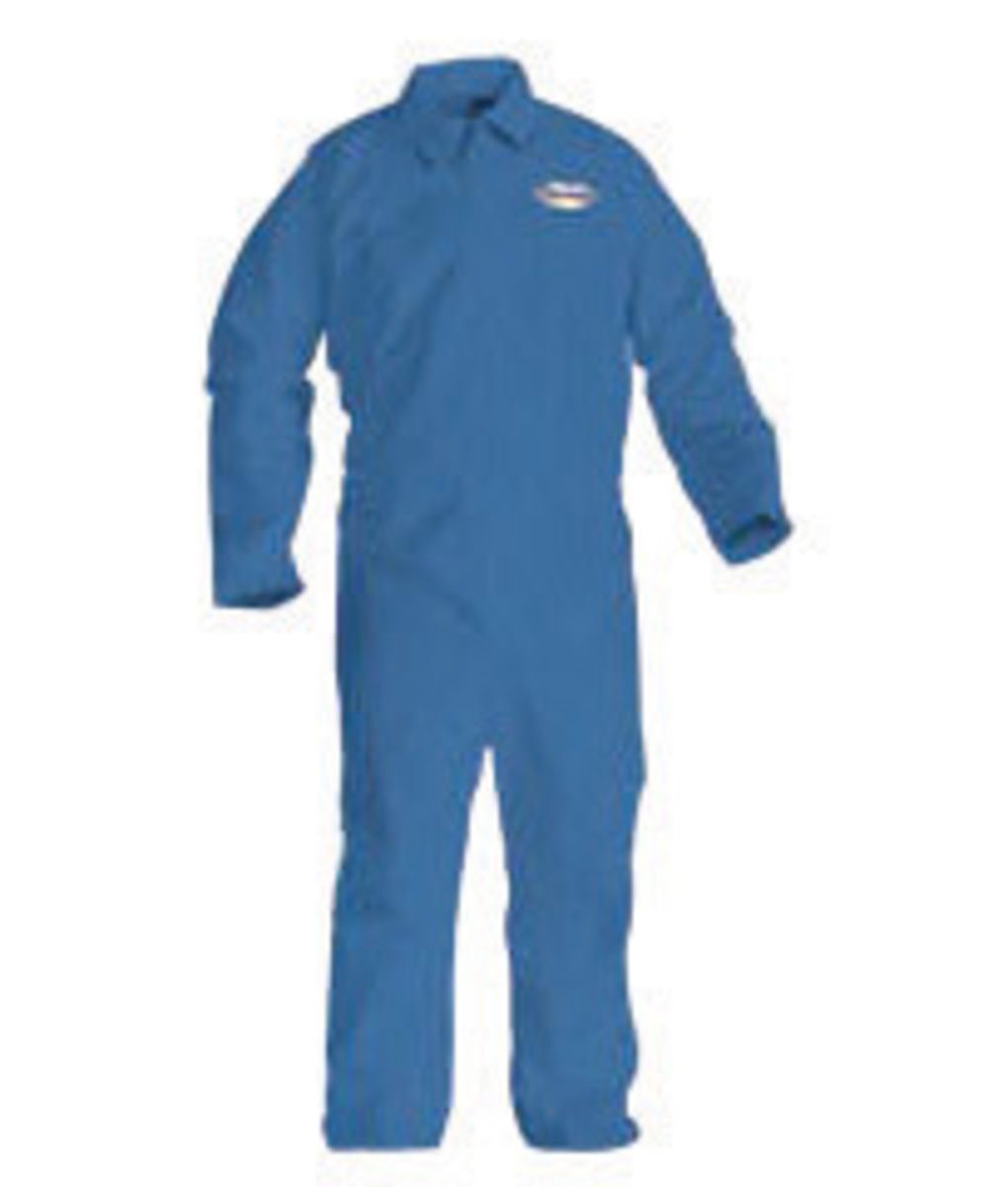 Kimberly-Clark Professional* Size 2X Blue KleenGuard* A60 Film Laminate Coveralls With Storm Flap Over Front Zipper (Availabilit
