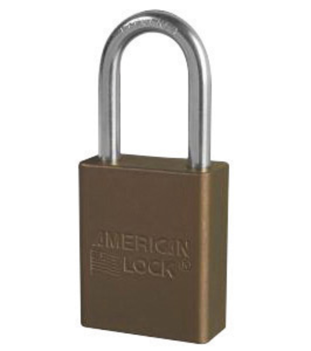 Master Lock Brown Aluminum Padlock With 14 X 1 12 X 3 M19A1106KABRN for sale online at autumn supply